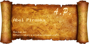 Abel Piroska névjegykártya