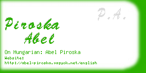 piroska abel business card